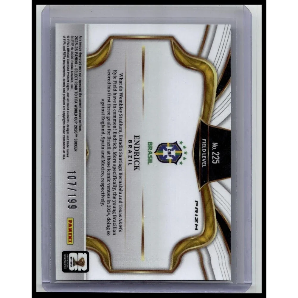 2025-26 Panini Select Road to FIFA World Cup Endrick #225 Camo Prizm /199